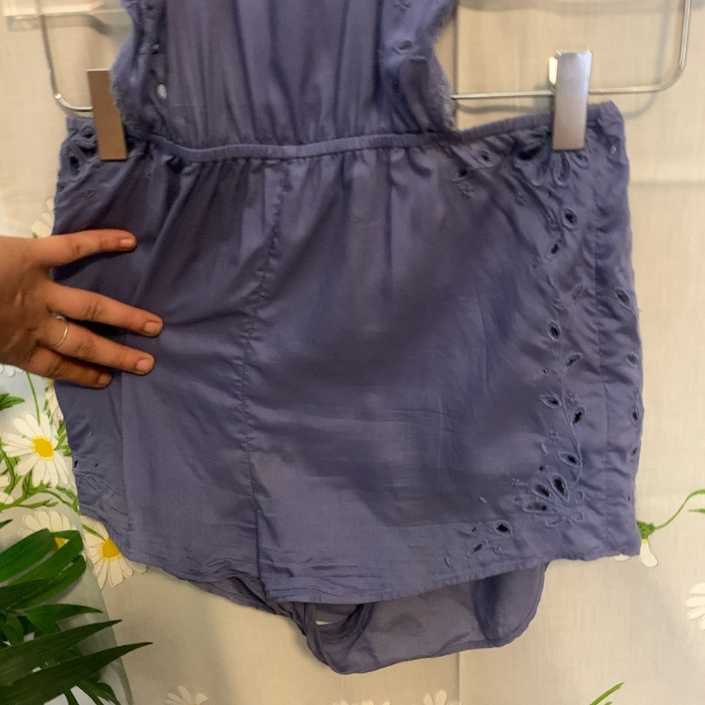 URBAN OUTFITTERS lilac purple open back lace detail shorts romper - Picture 6 of 10